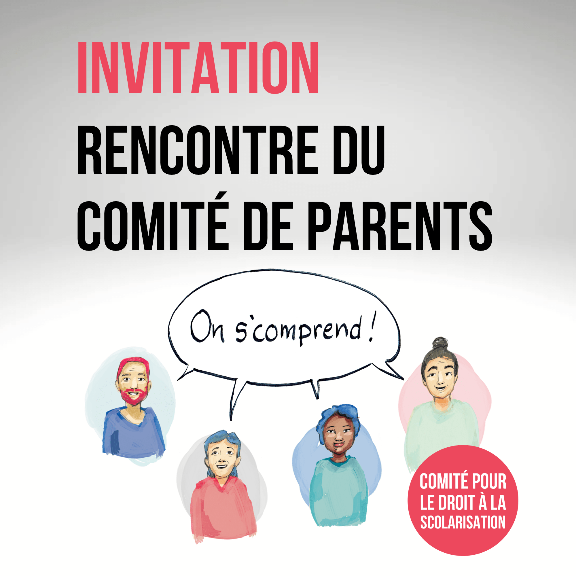 comité de parents L'exclusion scolaire, ça va faire!