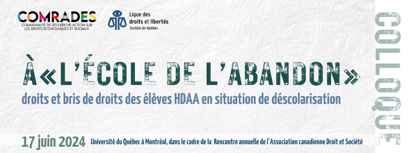 colloque À l'école de l'abandon